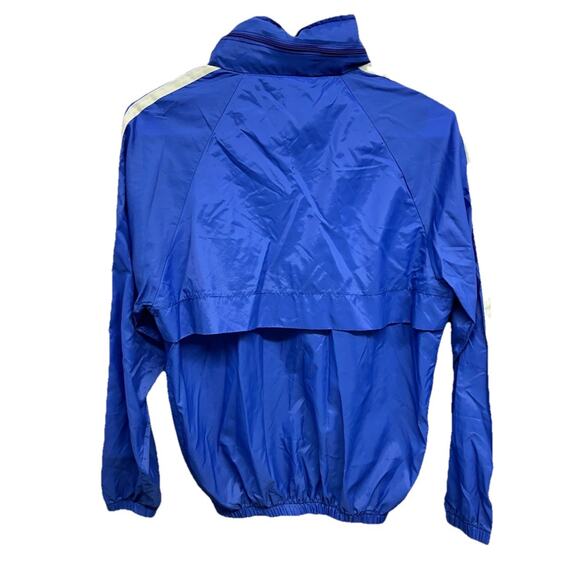 Vintage 80s Adidas Trefoil Track Windbreaker Jacket Made In USA Purple Blue - Picture 6 of 12